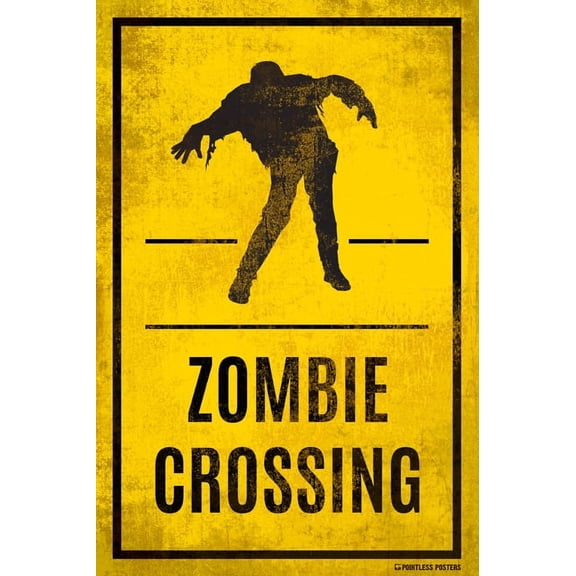 Zombie Crossing Poster Print