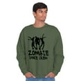 thumbnail image 1 of Zombie Dance Crew Walking Apocalypse Unisex Plus Fleece Graphic Sweatshirt Brisco Brands 2X, 1 of 5
