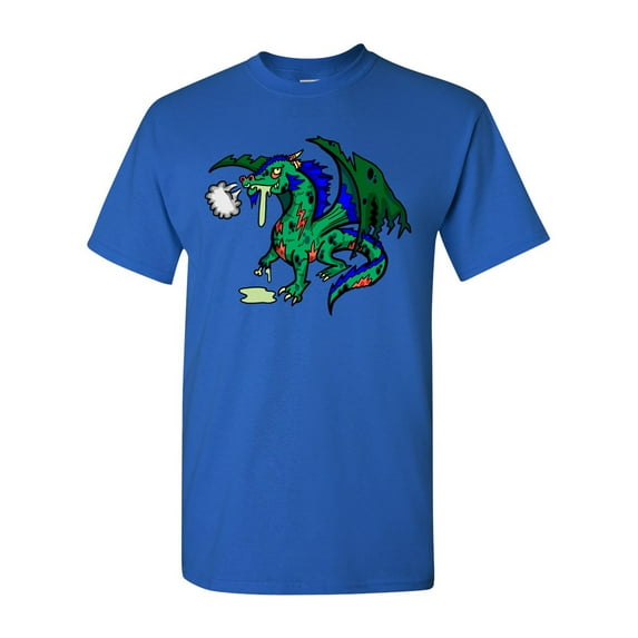 Zombie Dragon Undead Animals Adult DT T-Shirt Tee