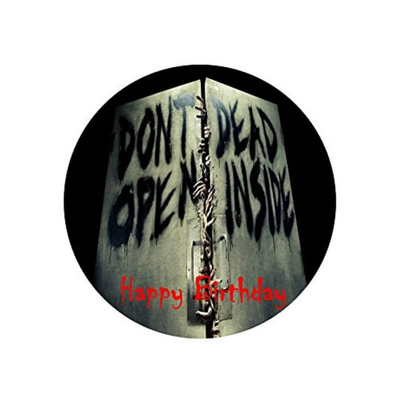 Zombie Edible Cake Topper 7.5 inch round