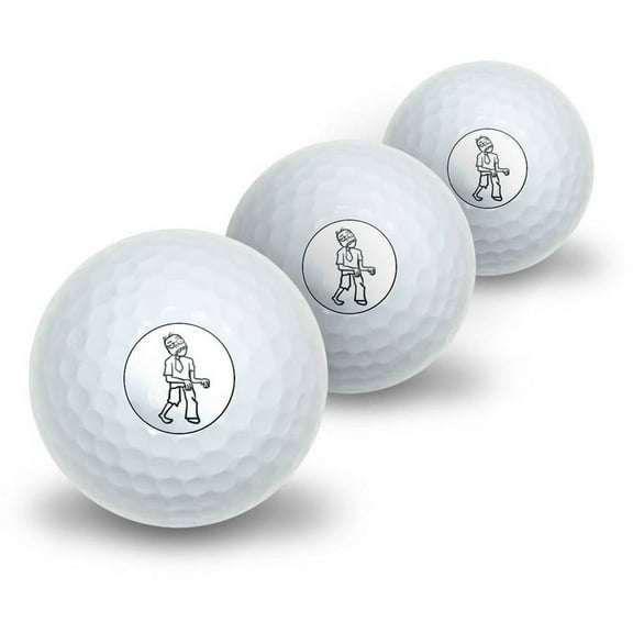 Zombie Family Dad Novelty Golf Balls, 3pk