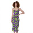 thumbnail image 1 of Zombie Foot Pattern Print Slim Fit Midi Cami Dress, Halloween Decorative Fashion Summer Maxi Sexy Casual Dress For Women, 1 of 4