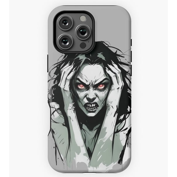 Zombie Girl Red Eyes GA6855 Phone Case for iPhone 11 to 17 Pro Max