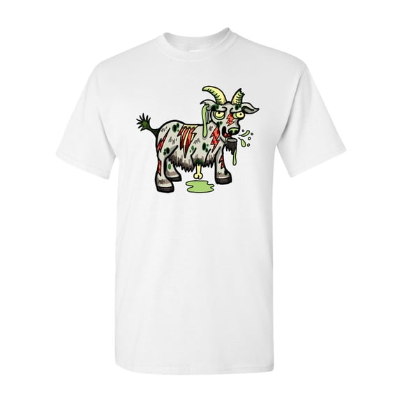 Zombie Goat Undead Animals Adult DT T-Shirt Tee