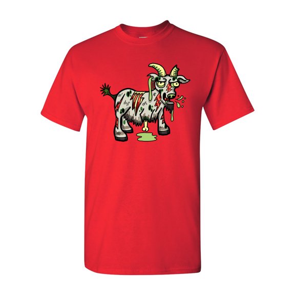 Zombie Goat Undead Animals Adult DT T-Shirt Tee