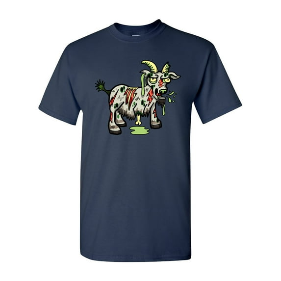 Zombie Goat Undead Animals Adult DT T-Shirt Tee