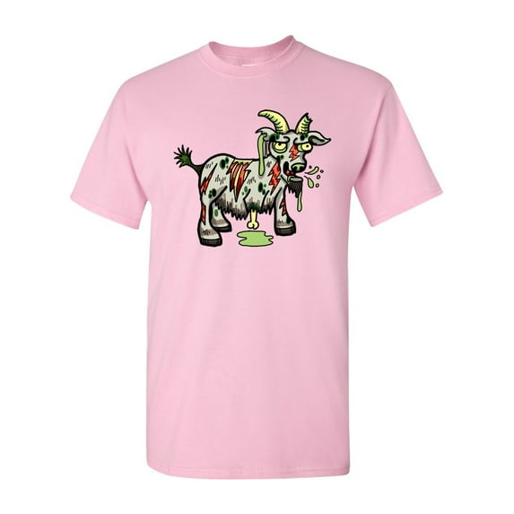 Zombie Goat Undead Animals Adult DT T-Shirt Tee