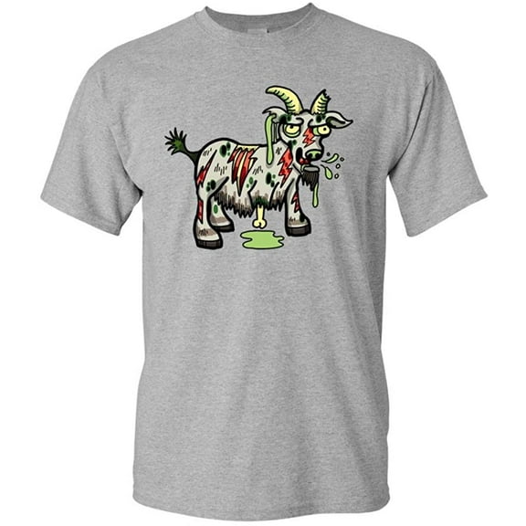 Zombie Goat Undead Animals Adult DT T-Shirt Tee