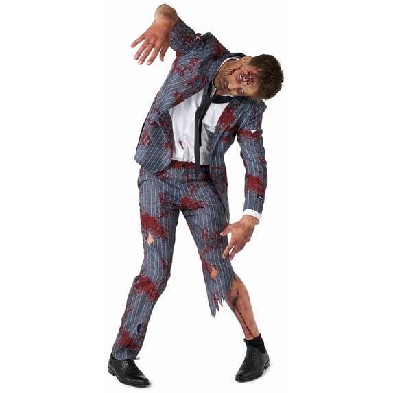 Suitmeister Men's Suits Zombie Grey - S Grey