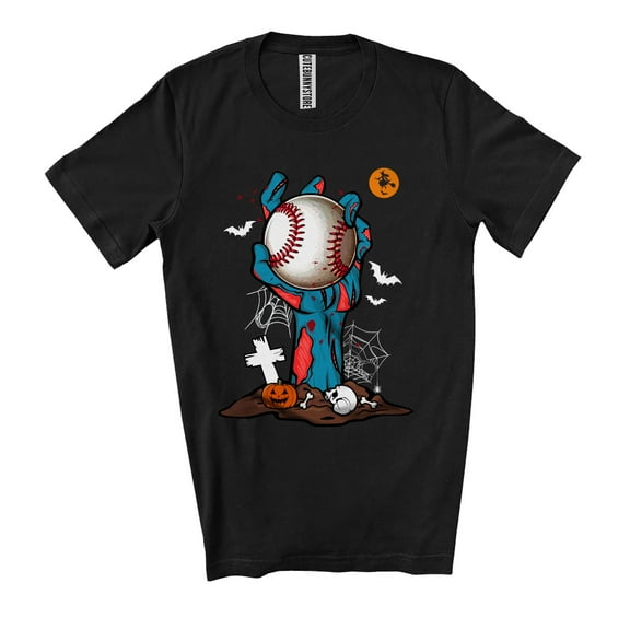 Zombie Hand Holding Baseball Ball; Horror Halloween Baseball Player Playing Lover; Sport Team Unisex T-Shirt