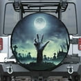 thumbnail image 1 of Zombie Hand Rising From Grave Fabric Spare Tire Cover, Art Tire Decor Weatherproof Dust-Proof Protectors For Suv Rv Camper Trailer Truck 14 15 16 17 18In, 1 of 4