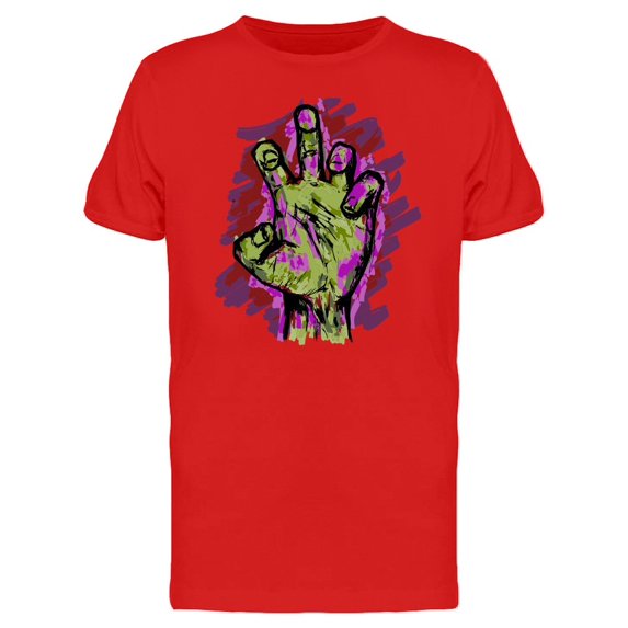 Zombie Hand With Purple Paint Tee Men's -Image by Shutterstock