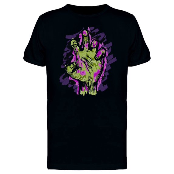 Zombie Hand With Purple Paint Tee Men's -Image by Shutterstock