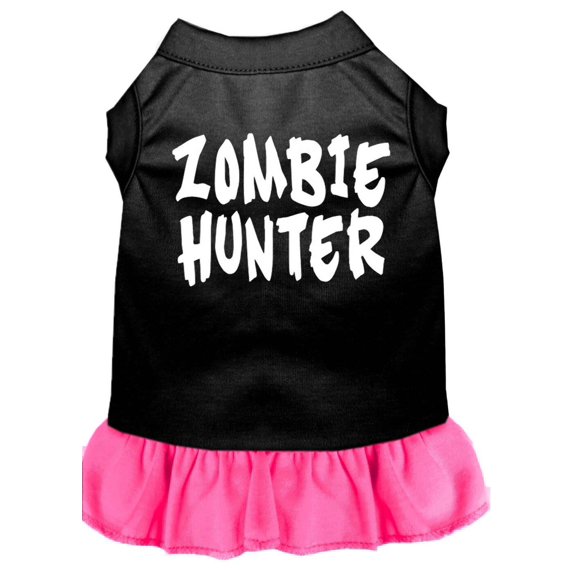 Halloween Pet Dog Cat Dress Screen Printed, "Zombie Hunter"