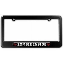 Zombie Inside License Plate Tag Frame, Multiple Colors