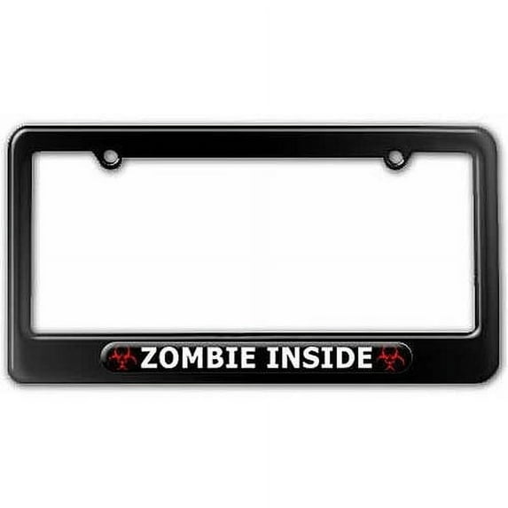 Zombie Inside License Plate Tag Frame, Multiple Colors