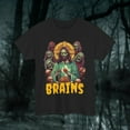 Zombie Jesus Brains religious humor unholy Tshirt