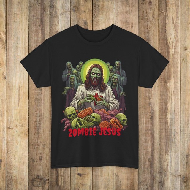 Zombie Jesus last supper of brains religious humor dark Tshirt