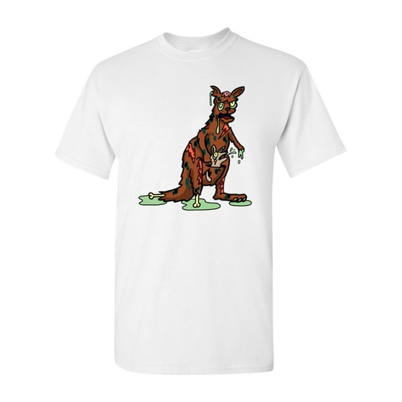 Zombie Kangaroo Undead Animals Adult DT T-Shirt Tee
