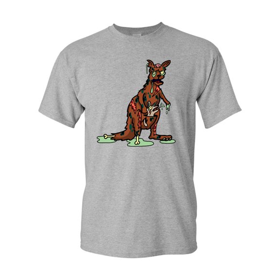 Zombie Kangaroo Undead Animals Adult DT T-Shirt Tee