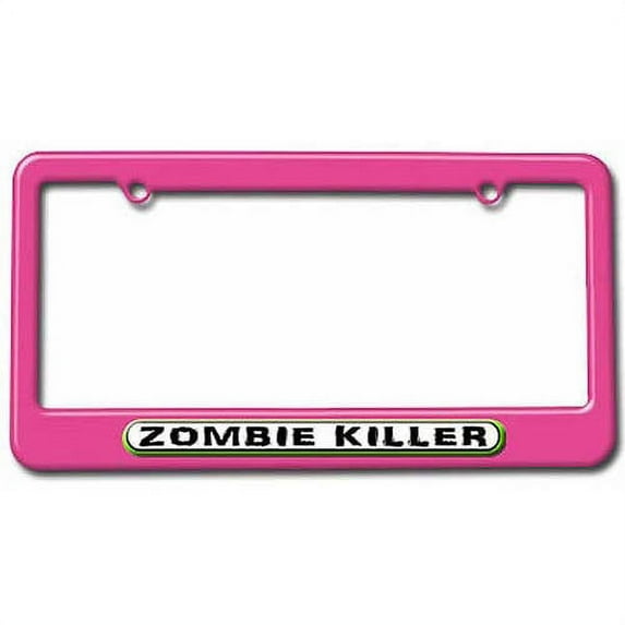 Zombie Killer License Plate Tag Frame, Multiple Colors