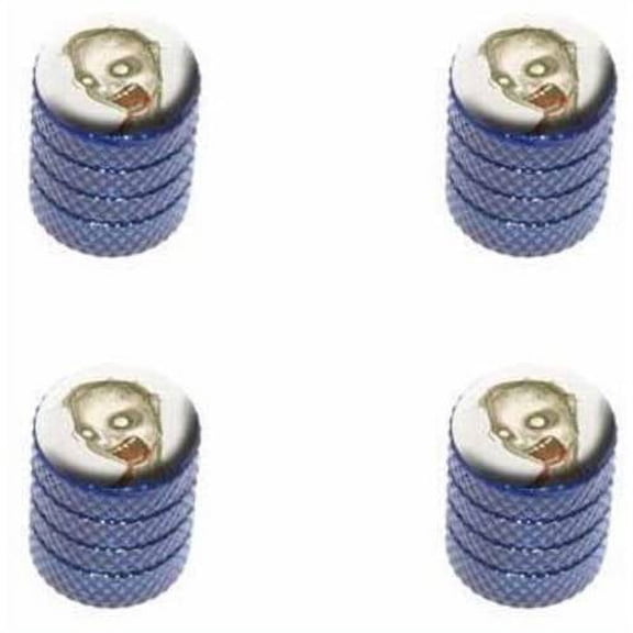Zombie Man Undead Tire Rim Wheel Aluminum Valve Stem Caps, Multiple Colors