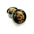 thumbnail image 1 of Zombie Marilyn Monroe Double Flared Surgical Steel (316L) Gauges/Plugs 00G (10MM) 2 Piece (1 Pair) (B/6/3/70), 1 of 3