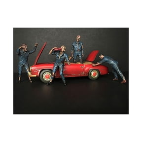 Zombie Mechanics 4 Piece Figurine Set "Got Zombies??" for 1 24 Scale Models by American Diorama