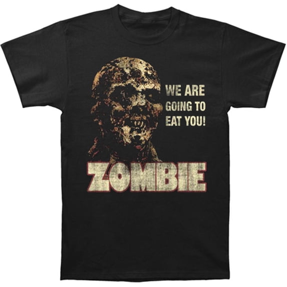 Zombie Men's We Are Going To Eat You! Slim Fit T-shirt Black