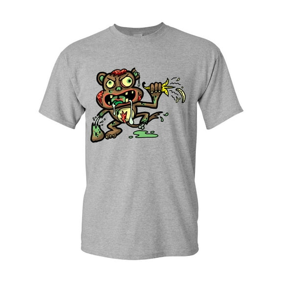 Zombie Monkey Undead Animals Adult DT T-Shirt Tee