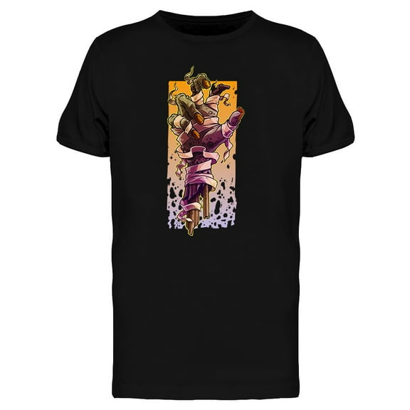 Zombie Mummy Scary Hand Graphic T-Shirt Men -Image by Shutterstock, Male 3X-Large