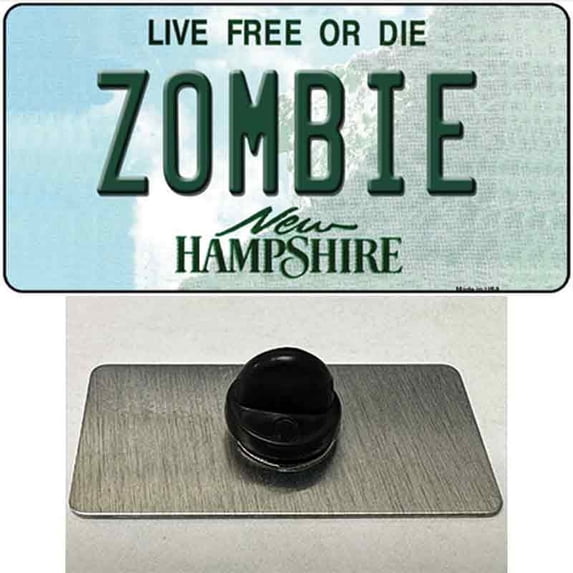 Zombie New Hampshire State Novelty Metal Hat Pin 1.5" x 0.75" Hat Pin (PIN)