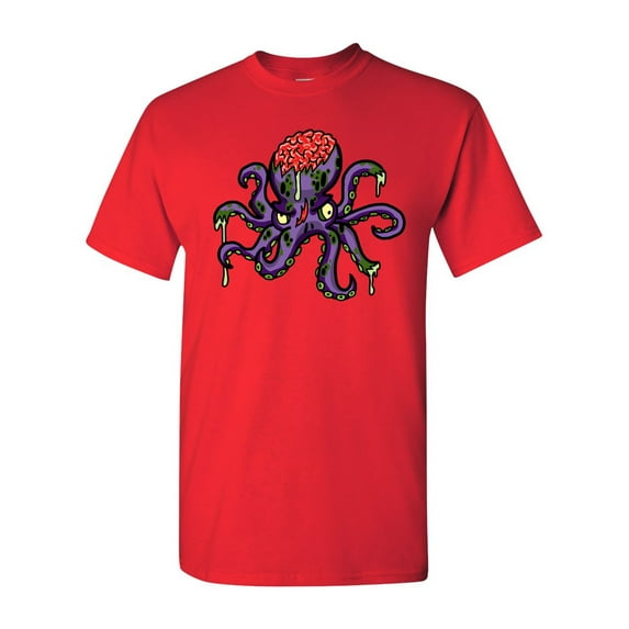 Zombie Octopus Undead Animals Adult DT T-Shirt Tee