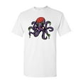 thumbnail image 1 of Zombie Octopus Undead Animals Adult DT T-Shirt Tee, 1 of 2