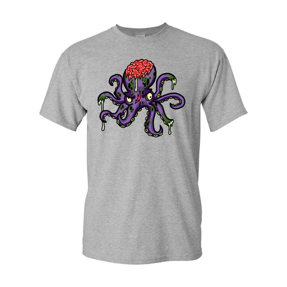 Zombie Octopus Undead Animals Adult DT T-Shirt Tee