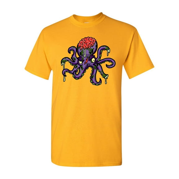 Zombie Octopus Undead Animals Adult DT T-Shirt Tee