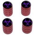thumbnail image 1 of Zombie Outbreak Biohazard Purple Tire Rim Wheel Aluminum Valve Stem Caps, Multiple Colors, 1 of 1