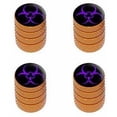 thumbnail image 1 of Zombie Outbreak Biohazard Purple Tire Rim Wheel Aluminum Valve Stem Caps, Multiple Colors, 1 of 1