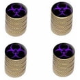 thumbnail image 1 of Zombie Outbreak Biohazard Purple Tire Rim Wheel Aluminum Valve Stem Caps, Multiple Colors, 1 of 1