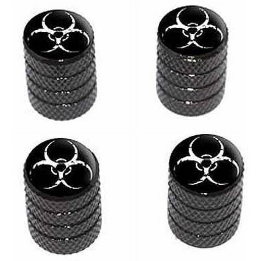 Zombie Outbreak Biohazard White Tire Rim Wheel Aluminum Valve Stem Caps ...