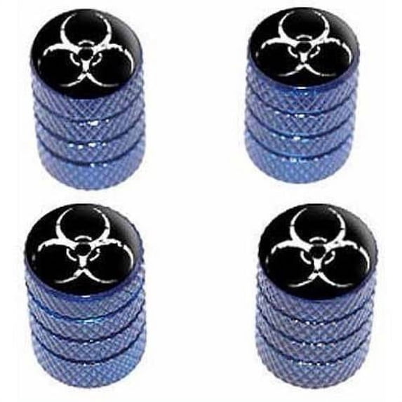 Zombie Outbreak Biohazard White Tire Rim Wheel Aluminum Valve Stem Caps, Multiple Colors