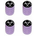thumbnail image 1 of Zombie Outbreak Biohazard White Tire Rim Wheel Aluminum Valve Stem Caps, Multiple Colors, 1 of 1