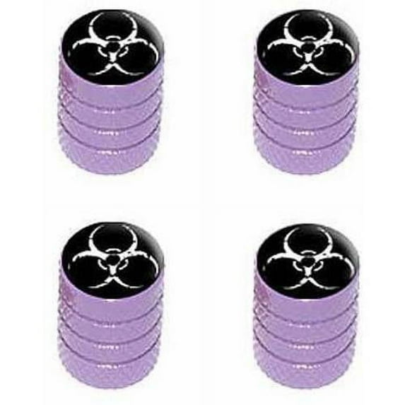 Zombie Outbreak Biohazard White Tire Rim Wheel Aluminum Valve Stem Caps, Multiple Colors