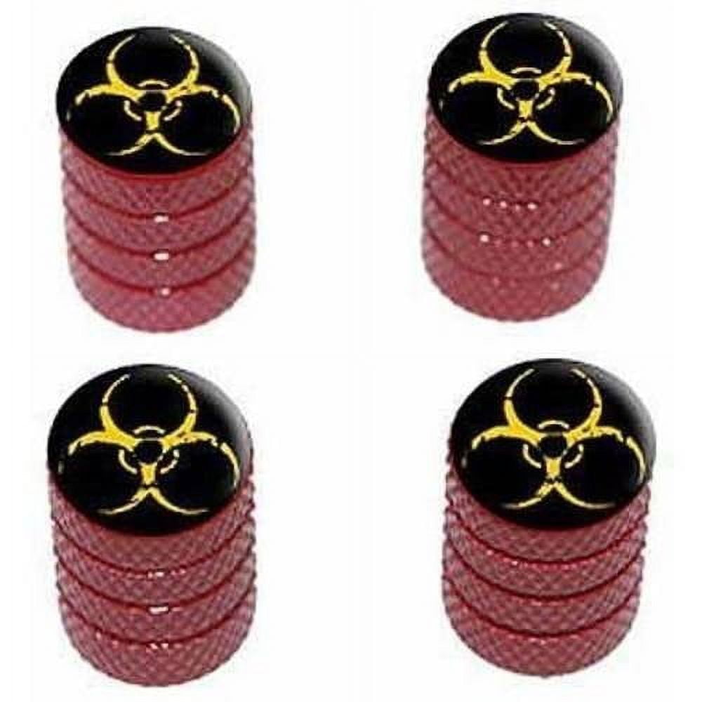 Zombie Outbreak Biohazard Yellow Tire Rim Wheel Aluminum Valve Stem ...