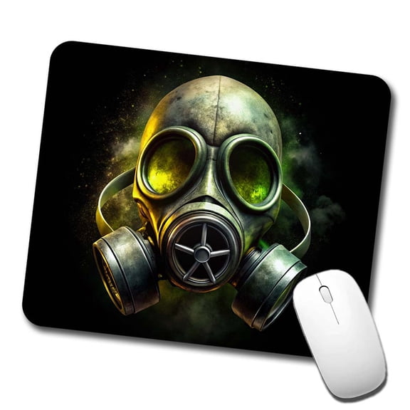 Zombie Outbreak Gas Mask Toxic Gas Mouse Pad Low Profile Gaming Mat
