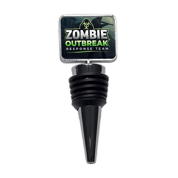 Zombie Outbreak Response Team Biohazard Design Wine Bottle Stopper Cap Plug