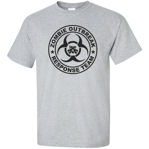 Zombie Outbreak Response Team Short Sleeve T-Shirt in Sport Gray