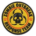 thumbnail image 1 of Zombie Outbreak Response Team Skull Applique Multi-Color Embroidered Hook & Loop Patch - 2.5 Inch Small, 1 of 5