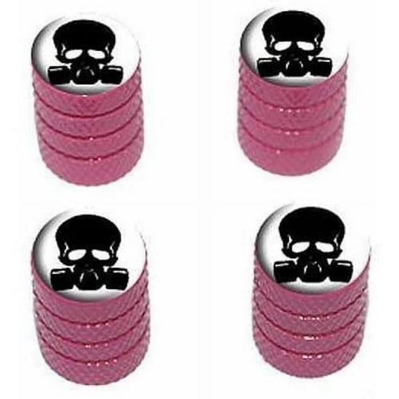 Zombie Outbreak Response Team Skull Gas Mask Tire Rim Wheel Aluminum Valve Stem Caps, Multiple Colors