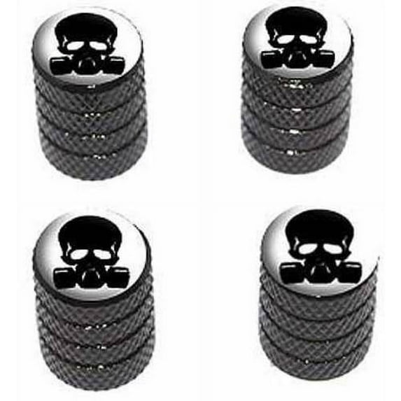 Zombie Outbreak Response Team Skull Gas Mask Tire Rim Wheel Aluminum Valve Stem Caps, Multiple Colors